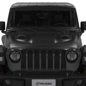 Jeep Air Hood Scoops for 18-22 Wrangler JL Rubicon 2.0L, 3.6L, 20-22 Jeep Gladiator 3.6L Scoops Only Kit S&B