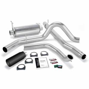 Git-Kit Bundle Power System W/Single Exit Exhaust Black Tip 00-03 Ford 7.3L Excursion Banks Power