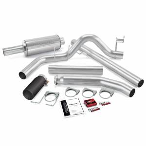 Git-Kit Bundle Power System W/Single Exit Exhaust Black Tip 01 Dodge 5.9L Extended Cab Banks Power