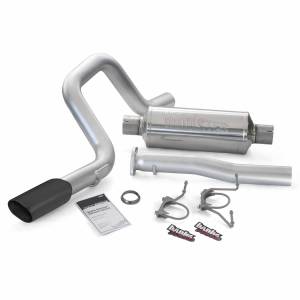 Monster Exhaust System Single Exit Black Ob Round Tip 07-14 Toyota 4.0 FJ Cruiser Banks Power