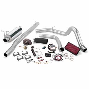 Stinger Plus Bundle Power System W/Single Exit Exhaust Black Tip 99 Ford 7.3L F250/F350 Automatic Transmission Banks Power