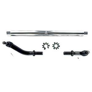 Apex Chassis Heavy Duty 2.5 Ton No Flip Drag Link Assembly in Polished Aluminum Fits: 19-22 Jeep Gladiator JT 18-22 Jeep Wrangler JL/JLU Rubicon Mohave Sahara Sport. Note: This NO-FLIP kit fits Dana 44 & Dana 30 axles with a lift of 4.5 inches or less