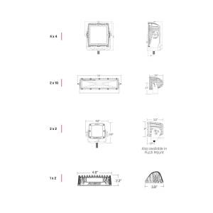 Rigid Industries - 2x2 115 Degree DC Power Scene Light White Housing RIGID Industries - Image 3