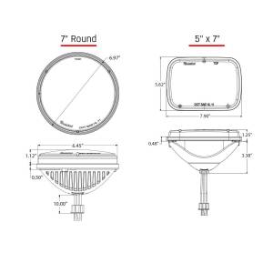 Rigid Industries - 7 Inch Round Headlight With H13 To H4 Adaptor Pair RIGID Industries - Image 3