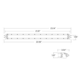 Rigid Industries - SR-Series 20 Inch Dual Function SAE Auxilary High Beam Driving Lights with Amber Backlight RIGID Industries - Image 2