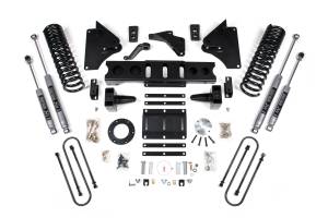 6 Inch Lift Kit Ram 3500 13-18 4WD Diesel 5 Inch Block 6 Bolt Fox 2.0 Performance Shocks