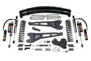 4 Inch Lift Kit w/ Radius Arm Ford F250/F350 Super Duty 17-19 4WD Gas Leaf Springs Fox 2.5 Performance Elite Shocks