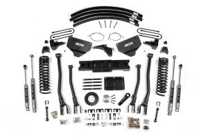 8 Inch Lift Kit w/ 4-Link Ram 3500 13-18 4WD Diesel 5 Inch Block Add A Leaf 8 Bolt Indexing Ring NX2 Nitro Shocks