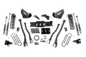 6 Inch Lift Kit w/ 4-Link Ram 3500 13-18 4WD Diesel 4 Inch Block 8 Bolt Indexing Ring NX2 Nitro Shocks