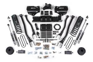 4 Inch Lift Kit w/ 4-Link Ram 3500 w/ Rear Air Ride 19-24 4WD Gas NX2 Nitro Shocks