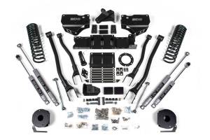 4 Inch Lift Kit w/ 4-Link Ram 2500 w/ Rear Air Ride 19-24 4WD Gas Fox 2.0 Performance Shocks