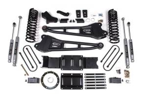 4 Inch Lift Kit w/ Radius Arm 2 Inch Rear Block Ram 3500 19-24 4WD Diesel With Factory Rear Overload Leaf 8 Bolt NX2 Nitro Shocks