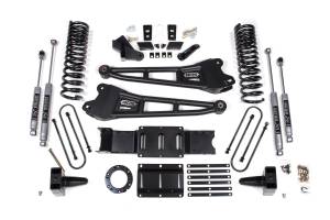 5.5 Inch Lift Kit w/ Radius Arm Ram 3500 19-24 4WD Gas With Factorry Rear Overload Leaf NX2 Nitro Shocks