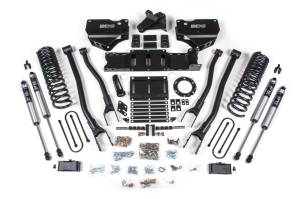 4 Inch Lift Kit w/ 4-Link Ram 3500 19-23 4WD Gas Without Factory Rear Overload Leaf Fox 2.0 Performance Shocks