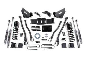 5.5 Inch Lift Kit w/ 4-Link Ram 3500 w/ Rear Air Ride 13-18 4WD Gas NX2 Nitro Shocks