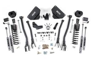 4 Inch Lift Kit w/ 4-Link Ram 2500 w/ Rear Air Ride 14-18 4WD Gas NX2 Nitro Shocks