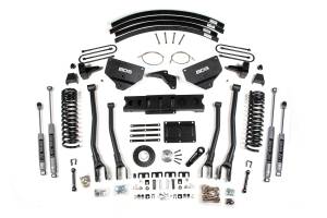 8 Inch Lift Kit w/ 4-Link Ram 3500 13-18 4WD Diesel 5 Inch Block Add A Leaf 6 Bolt Indexing Ring NX2 Nitro Shocks