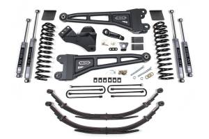 6 Inch Lift Kit w/ Radius Arm Ford F250/F350 Super Duty 11-16 4WD Gas Factory 2 Inch Rear Blocks NX2 Nitro Shocks