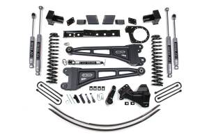 6 Inch Lift Kit w/ Radius Arm Ford F250/F350 Super Duty 17-19 4WD Diesel 5 Inch Block 3 Leaf Main NX2 Nitro Shocks