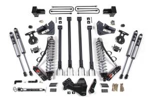 4 Inch Lift Kit w/ 4-Link FOX 2.5 Performance Elite Coil-Over Conversion Ford F350 Super Duty DRW 17-19 4WD Diesel