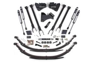 5 Inch Lift Kit w/ 4-Link Ford F250/F350 Super Duty 20-22 4WD Gas Leaf Springs Fox 2.0 Performance Shocks