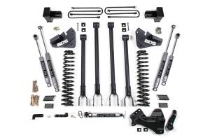 5 Inch Lift Kit w/ 4-Link Ford F250/F350 Super Duty 20-22 4WD Gas 4 Inch Block NX2 Nitro Shocks