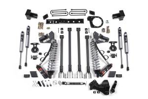 2017-2019 Ford F250/F350 4WD 6 inch 4-Link Suspension Lift Kit, 6 inch Rear, Spring, Diesel - Fox 2.5 Fox Performance Elite Series Coil Over Front Fox 2.0 Internal Floating Piston Rear Leaf Springs Fox 2.0 Performance Shocks