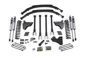 6 Inch Lift Kit w/ 4-Link Ford F250/F350 Super Duty 11-16 4WD Diesel 3 Inch Rear Blocks NX2 Nitro