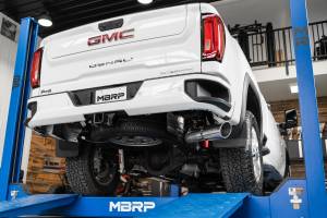 MBRP - 4 Inch Cat Back Exhaust System Single Side Exit 20-Up Silverado/Sierra 2500/3500 HD 6.6L V8 Armor Lite MBRP - Image 6