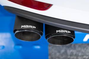 MBRP - Porsche 2.5 Inch Axle Back Dual Split Rear Bypass Armor Pro Series Carbon Fiber Tips For 14-24 Porsche Macan MBRP - Image 9