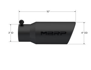 MBRP - Universal 4.5 Angled MBRP Black Series Exhaust Tail Pipe Tip MBRP - Image 2