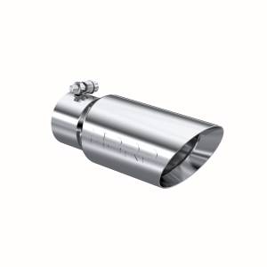 Exhaust Tip 4 Inch O.D. Dual Wall Angled 3 Inch Inlet 10 Inch Length T304 Stainless Steel MBRP