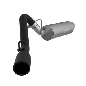 Jeep TJ Cat Back Exhaust System Single Side For 97-99 Wrangler TJ, Armor BLK, MBRP