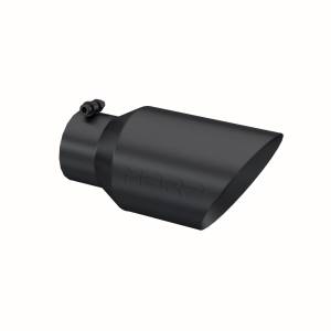 MBRP - Black Coated Exhaust Tail Pipe Tip 6 Inch OD Dual Wall Angled 4 Inch Inlet 12 Inch Length MBRP - Image 1