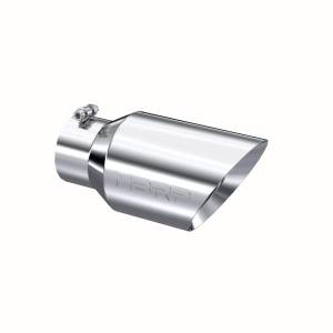 Exhaust Tail Pipe Tip 6 Inch O.D. Dual Wall Angled 4 Inch Inlet 12 Inch Length T304 Stainless Steel MBRP