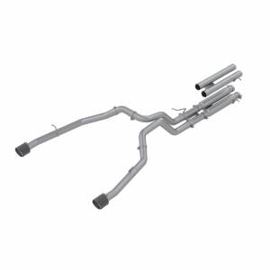 2021-24 RAM TRX T304 Stainless Steel 3 Inch Cat-Back Dual Split Rear with Carbon Fiber Tips Race Version Exhaust System MBRP