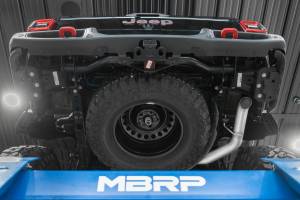 MBRP - 21-23 Jeep Gladiator Armor Plus Series T409 Stainless Steel 3 Inch Filter Back Rear Turn Down Exhaust System MBRP - Image 3