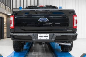 MBRP - 21-Up Ford F-150 4 Inch Cat Back Single Side Race Version Black Coated- Aluminized Steel Exhaust System MBRP - Image 5