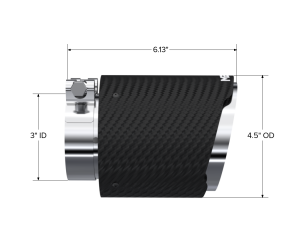 MBRP - Carbon Fiber Tip 3.0 Inch ID 4.5 Inch OD Out 6.13 Inch Length Dual Wall MBRP - Image 2