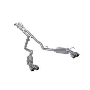 MBRP - Cat-Back 2.5 inch Dual Rear Quad Tips Aluminized Steel 20-Up Explorer/Aviator MBRP - Image 1