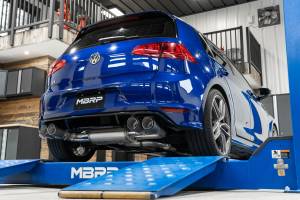 MBRP - 2015-21VW Golf R T304 Stainless Steel 3 inch Cat-Back Active Quad Rear Exit with Carbon Fiber Tips MBRP - Image 7