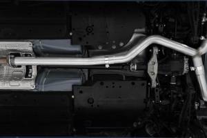 MBRP - 22-Up Subaru WRX 2.4L T304 Stainless Steel 3 Inch Cat-Back Dual Split Rear Quad Carbon Fiber Tips Street Profile MBRP - Image 2