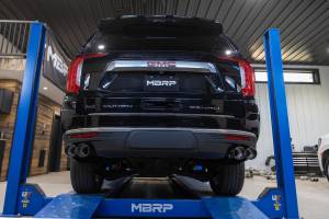 MBRP - 21-Present Chevrolet/GMC Tahoe/Yukon 3 Inch Cat Back Dual Split Rear Exhaust System, Armor Pro T304SS with Quad Carbon Fiber Tips MBRP - Image 7