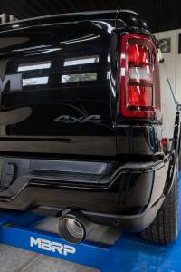 MBRP - 2025 Ram 1500 3.0L SST SO Armor Pro 3 inch Cat-back 2.5 Inch Dual Split Rear Exhaust with Carbon Fiber Tips MBRP - Image 3