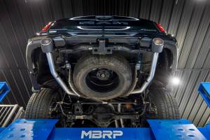 MBRP - 2025 Ram 1500 3.0L SST SO Armor Pro 3 inch Cat-back 2.5 Inch Dual Split Rear Exhaust with Carbon Fiber Tips MBRP - Image 7