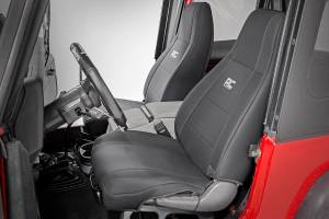 Rough Country - Jeep Neoprene Seat Cover Set Black 87-90 Wrangler YJ Rough Country - Image 2