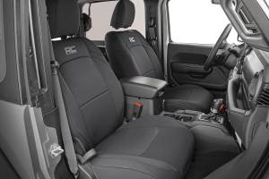 Rough Country - Jeep Neoprene Seat Cover Set Black 18-20 Wrangler JL Rough Country - Image 2