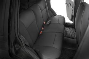 Rough Country - Jeep Neoprene Seat Cover Set Black 97-01 XJ w/Detachable Headrest Rough Country - Image 3