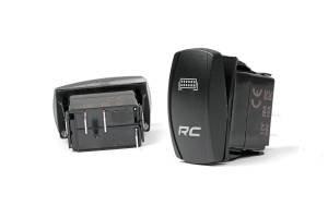 Rough Country - LED Backlit Rocker Switch RC Logo Blue Rough Country - Image 1