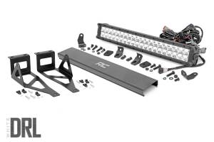 Rough Country - Ford 20 Inch LED Bumper Kit Chrome Series w/White DRL 05-07 F-250/350 Rough Country - Image 1